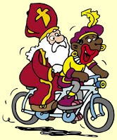 Zwarte piet ging uit fietsen