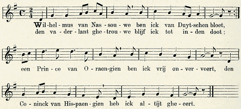 Het Wilhelmus - bladmuziek