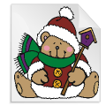 kerstbeertjes 18 - kleurplaat