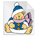 kerstbeertjes 19 - kleurplaat