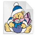 kerstbeertjes 20 - kleurplaat