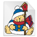 kerstbeertjes 23 - kleurplaat
