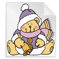 kerstbeertjes 24 - kleurplaat