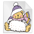 kerstbeertjes 27 - kleurplaat