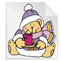 kerstbeertjes 28 - kleurplaat