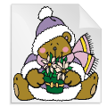 kerstbeertjes 30 - kleurplaat