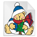 kerstbeertjes 32 - kleurplaat