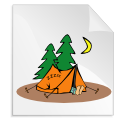 Op de camping - kleurplaat
